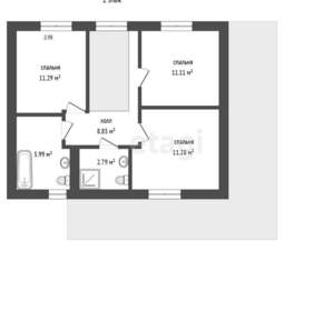 Дом 130м², 2-этажный, участок 14 сот.  