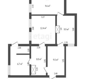 Дом 48м², 1-этажный, участок 2 сот.  