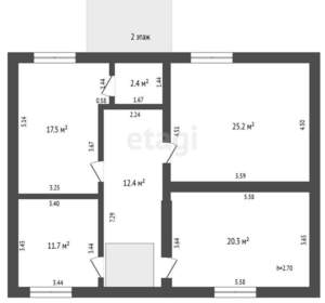 Дом 274м², 3-этажный, участок 6 сот.  