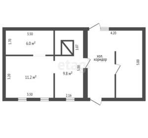 Дом 63м², 1-этажный, участок 3201 сот.  