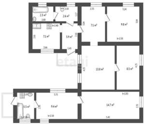 Дом 55м&sup2;, 1-этажный, участок 0 сот.  