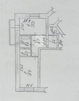 1-к квартира, вторичка, 57м2, 1/5 этаж
