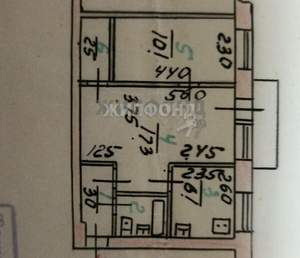 2-к квартира, вторичка, 43м2, 3/5 этаж