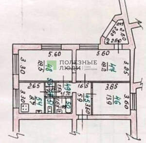 3-к квартира, вторичка, 69м2, 4/4 этаж