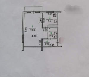 1-к квартира, вторичка, 31м2, 4/5 этаж