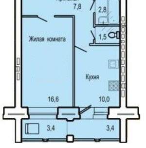 1-к квартира, вторичка, 42м2, 7/9 этаж