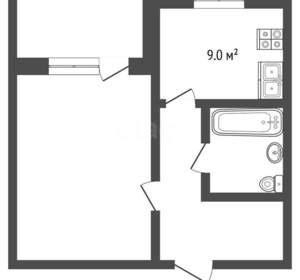 1-к квартира, вторичка, 41м2, 3/5 этаж