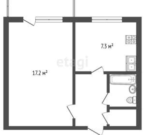 1-к квартира, вторичка, 34м2, 7/9 этаж