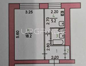 1-к квартира, вторичка, 31м2, 1/5 этаж