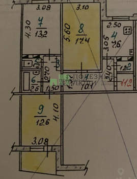 3-к квартира, вторичка, 62м2, 1/10 этаж