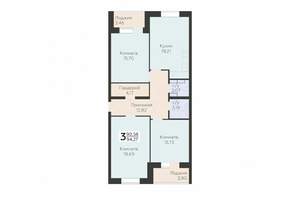 3-к квартира, вторичка, 94м2, 4/17 этаж