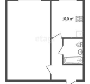 1-к квартира, вторичка, 38м2, 6/7 этаж