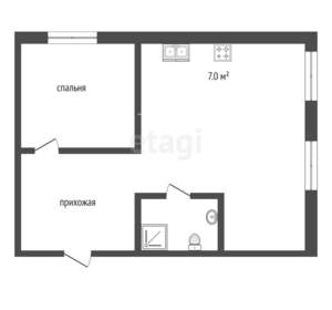 1-к квартира, вторичка, 66м2, 2/9 этаж