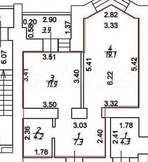 1-к квартира, вторичка, 43м2, 9/16 этаж