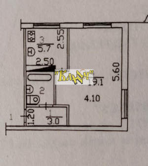 1-к квартира, вторичка, 31м2, 1/5 этаж