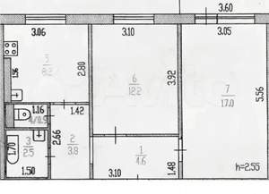 2-к квартира, вторичка, 50м2, 5/9 этаж