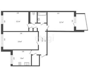 3-к квартира, вторичка, 67м2, 7/9 этаж