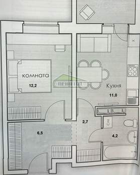 1-к квартира, вторичка, 39м2, 16/17 этаж