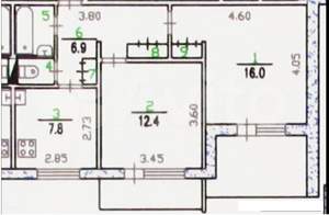2-к квартира, вторичка, 48м2, 7/9 этаж