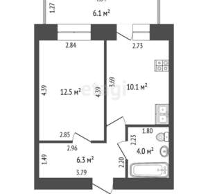 1-к квартира, вторичка, 35м2, 11/16 этаж