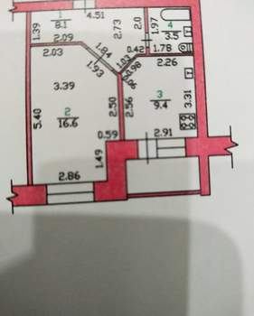 1-к квартира, вторичка, 38м2, 3/9 этаж