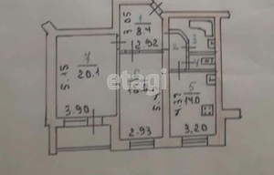 2-к квартира, вторичка, 72м2, 3/5 этаж