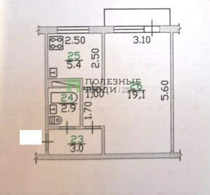 1-к квартира, вторичка, 30м2, 2/5 этаж