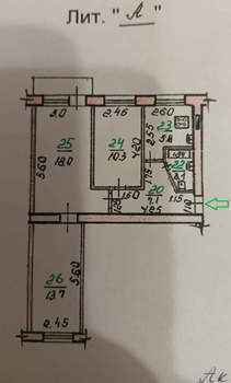 3-к квартира, вторичка, 58м2, 2/5 этаж