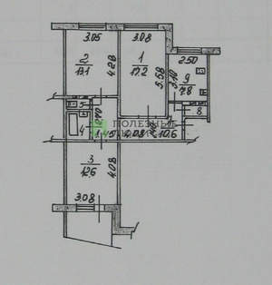 3-к квартира, вторичка, 66м2, 9/9 этаж
