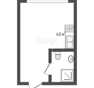 Студия квартира, вторичка, 21м2, 2/3 этаж