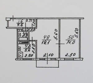 2-к квартира, вторичка, 42м2, 4/5 этаж